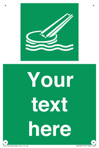 Custom sign safe condition Marine evacuation slide